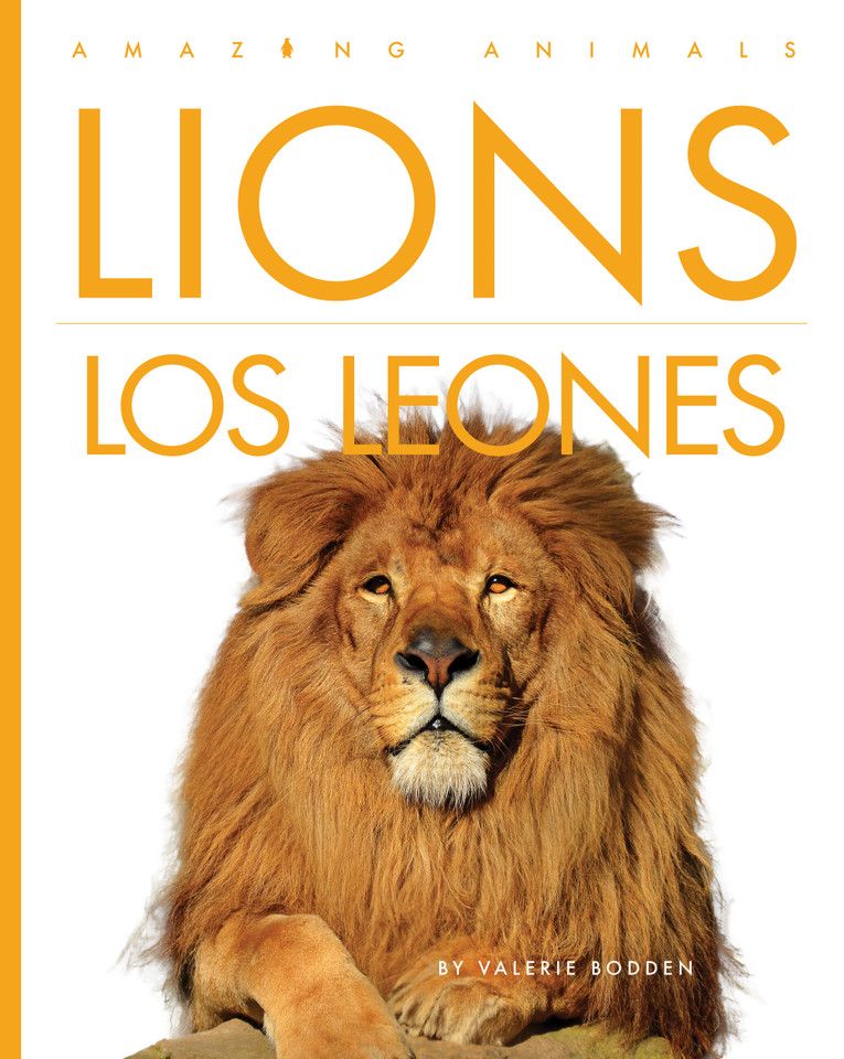 Lions / Los leones book cover by Valerie Bodden