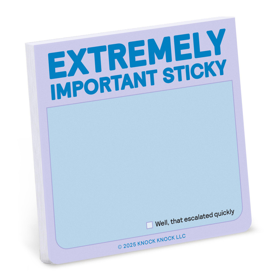 Extremely Important Sticky Note (Knock Knock Sticky Notes) book cover by Knock Knock