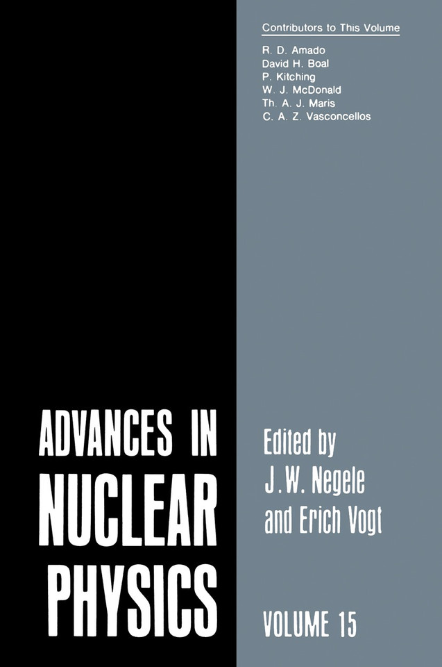 Advances in Nuclear Physics: Volume 15 (Advances in Nuclear Physics #15) book cover by J.W. Negele