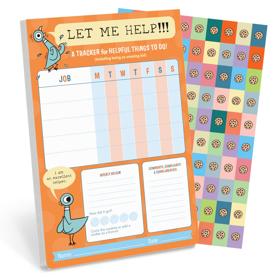 Let Me Help!: A Pigeon Can-Do Chart book cover by Mo Willems Workshop