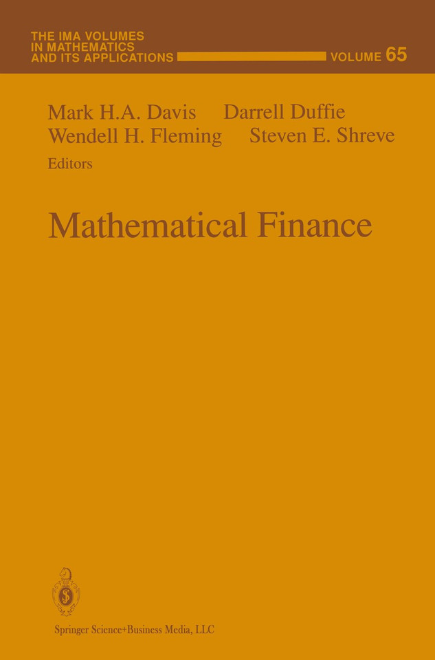 Mathematical Finance (The IMA Volumes in Mathematics and its Applications #65) book cover by 