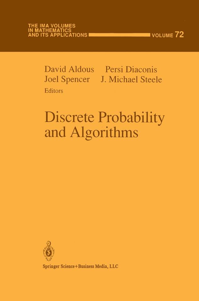 Discrete Probability and Algorithms (The IMA Volumes in Mathematics and its Applications #72) book cover by 