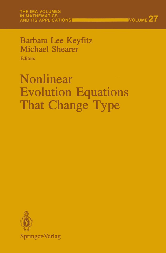 Nonlinear Evolution Equations That Change Type (The IMA Volumes in Mathematics and its Applications #27) book cover by 