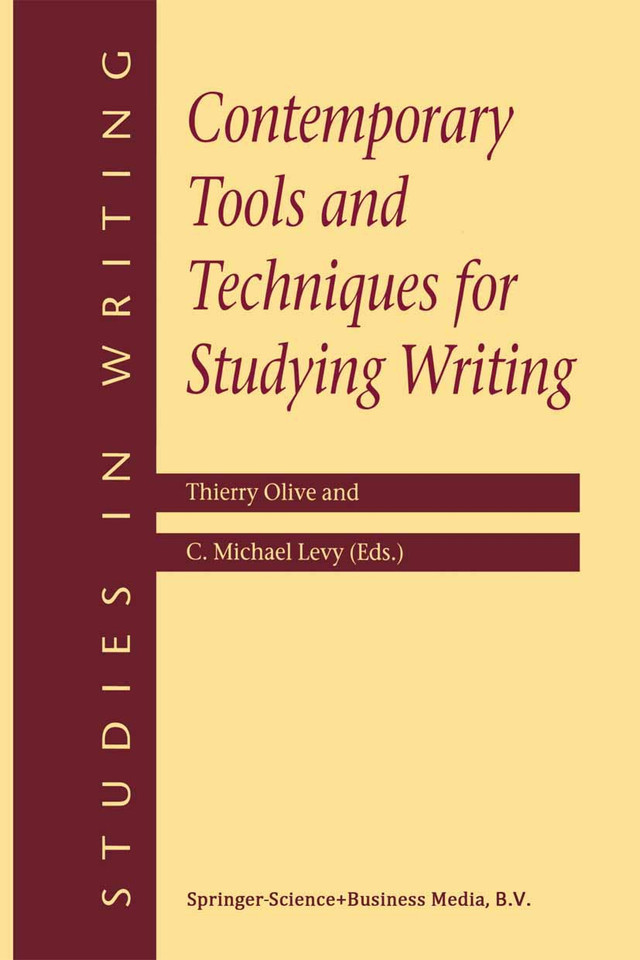 Contemporary Tools and Techniques for Studying Writing (Studies in Writing #10) book cover by 