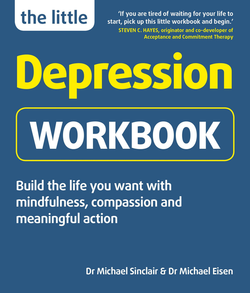The Little Depression Workbook: Build the life you want with mindfulness, compassion and meaningful action (Little Workbooks) book cover by Dr. Michael Eisen, Dr. Michael Sinclair