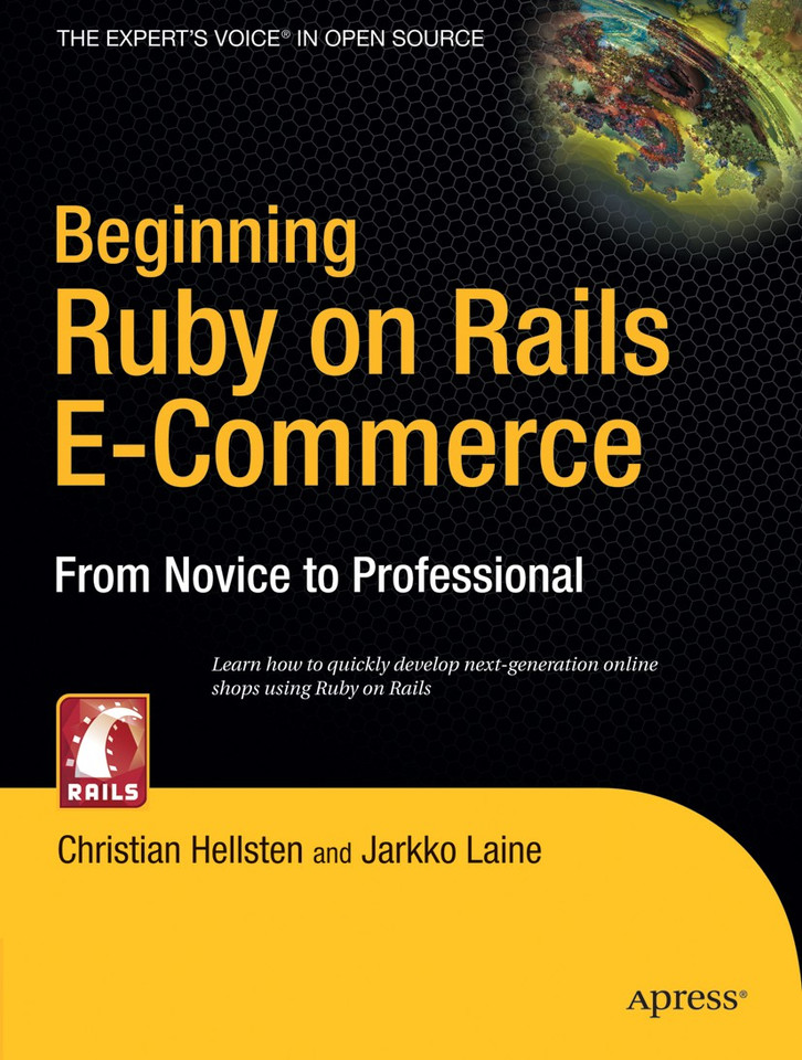 Beginning Ruby on Rails E-Commerce: From Novice to Professional book cover by Jarkko Laine, Christian Hellsten