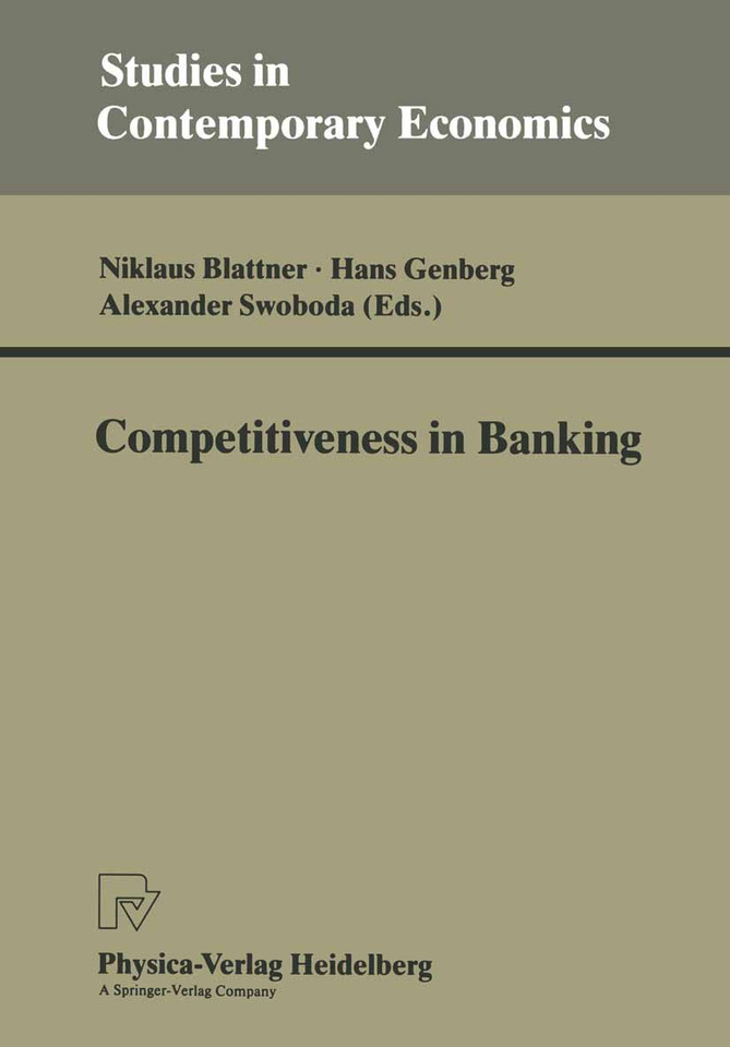 Competitiveness in Banking (Studies in Contemporary Economics) book cover by 