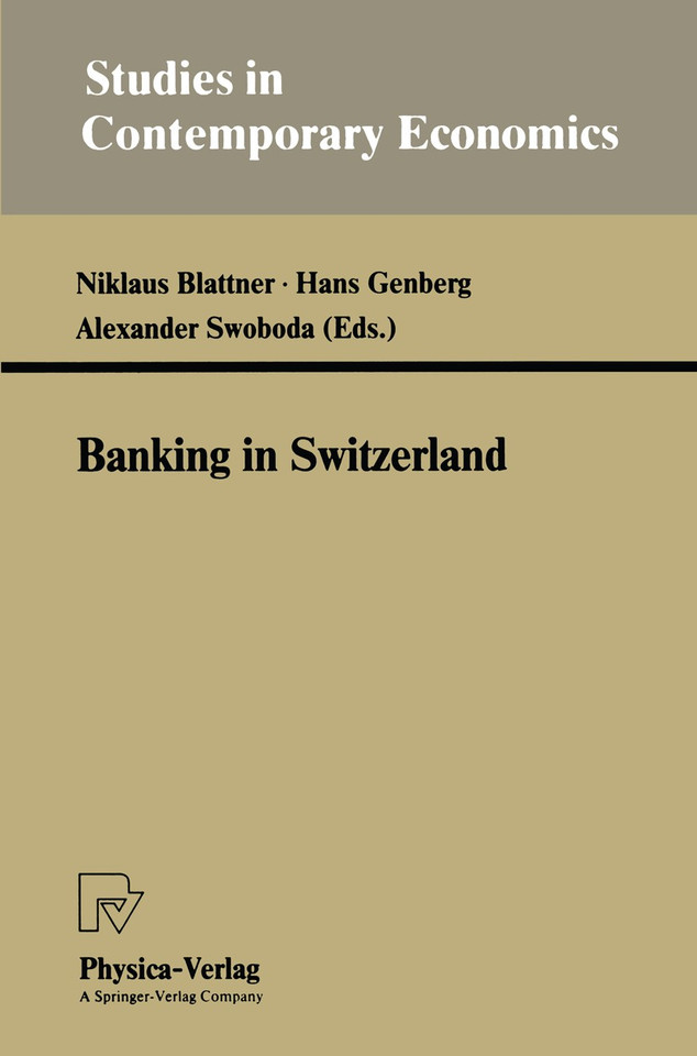 Banking in Switzerland (Studies in Contemporary Economics) book cover by 