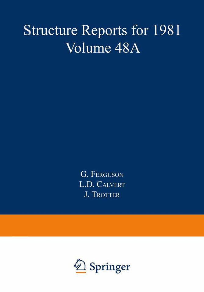 Metals and Inorganic Sections (Structure Reports A #48) book cover by 