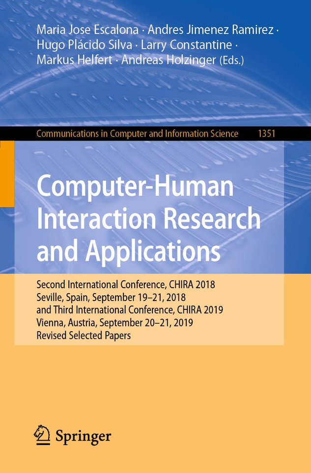 Computer-Human Interaction Research and Applications (Communications in Computer and Information Science #1351) book cover by 