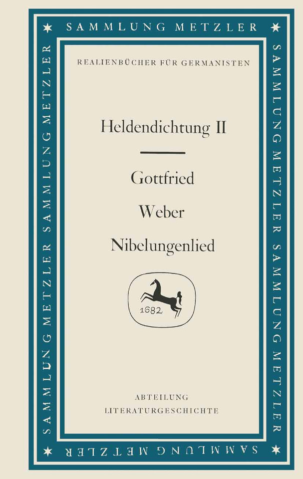 Nibelungenlied (Sammlung Metzler) book cover by Gottfried Weber