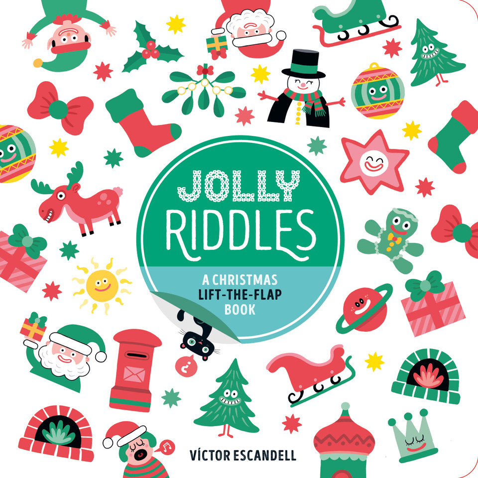 Jolly Riddles: A Christmas Lift-the-Flap Book book cover by Victor Escandell