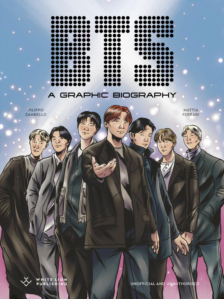 BTS: A Graphic Biography (BioGraphics) book cover by Filippo Zambello