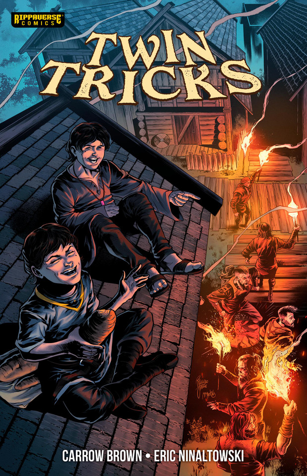 Twin Tricks (Twin Tricks #1) book cover by Carrow Brown