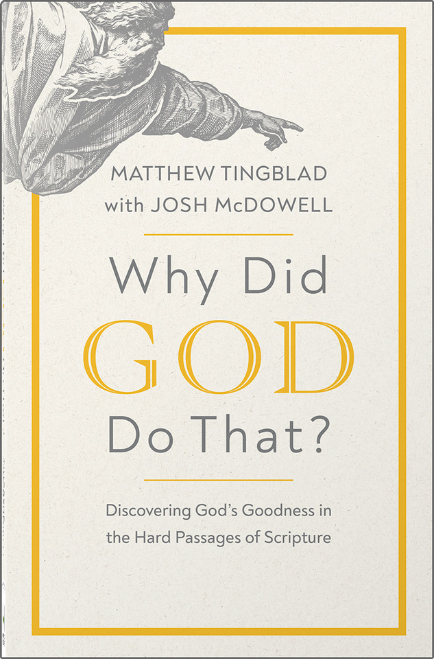 Why Did God Do That?: Discovering God’s Goodness in the Hard Passages of Scripture book cover by Matthew Tingblad