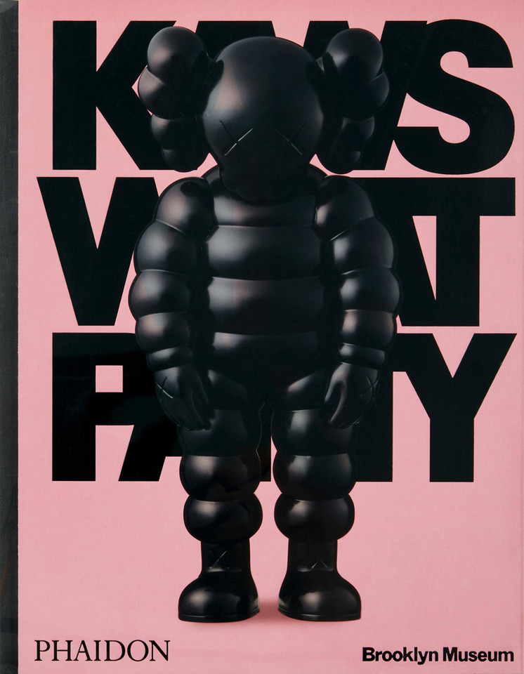 KAWS: WHAT PARTY (Black on Pink edition) book cover by Eugenie Tsai, Daniel Birnbaum