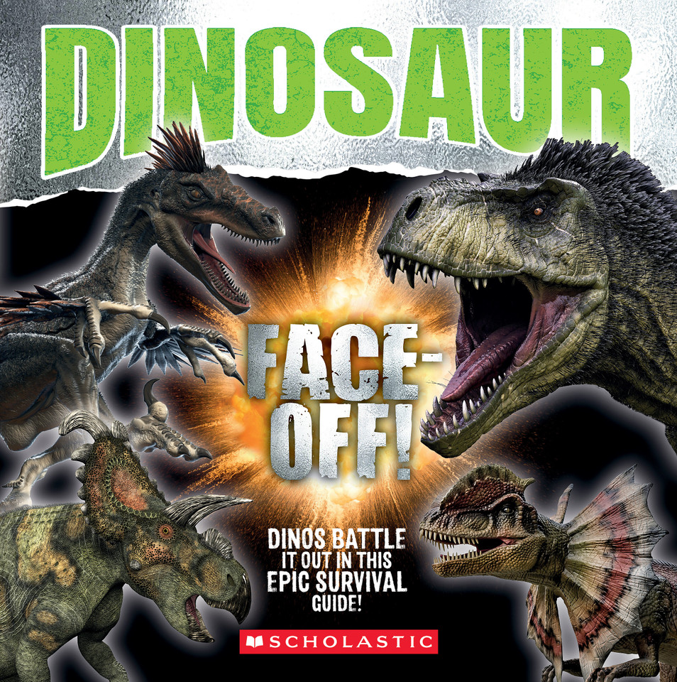 Dinosaur face-Off! book cover by Penelope Arlon