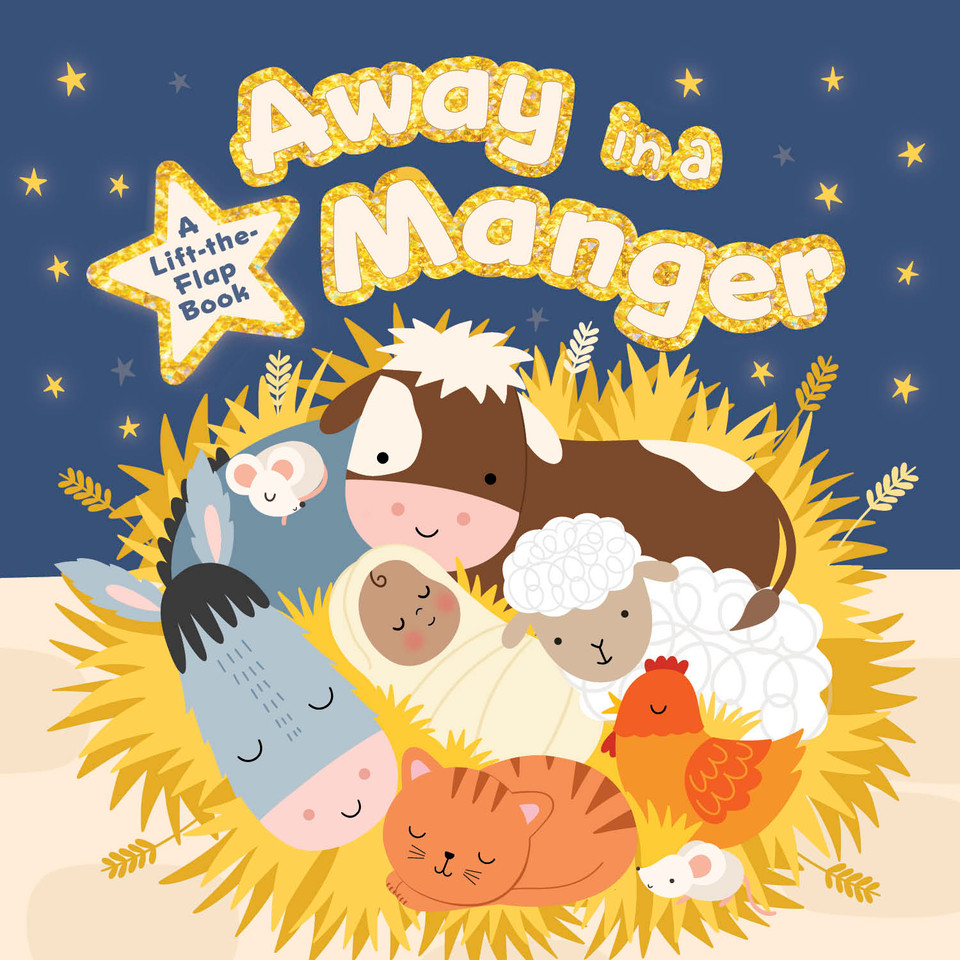 Away in a Manger: A Lift-the-Flap Board Book book cover by B&H Editorial Staff