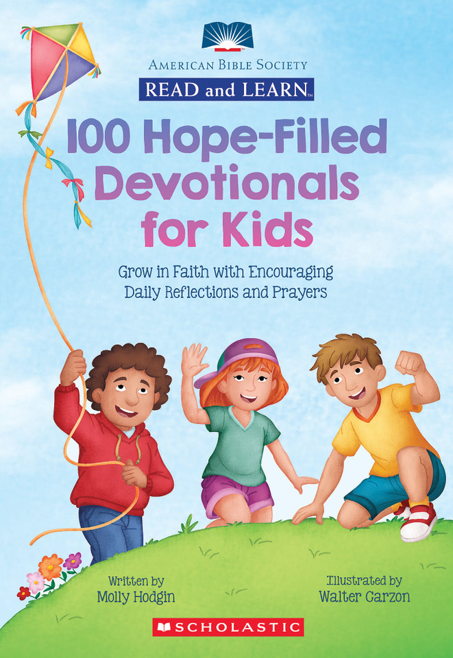Read and Learn: 100 Hope-Filled Devotionals for Kids book cover by Molly Hodgin