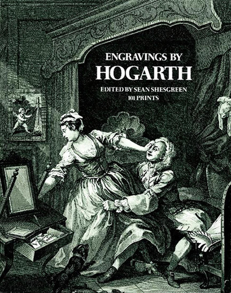 Engravings by Hogarth (Dover Fine Art, History of Art) book cover by William Hogarth