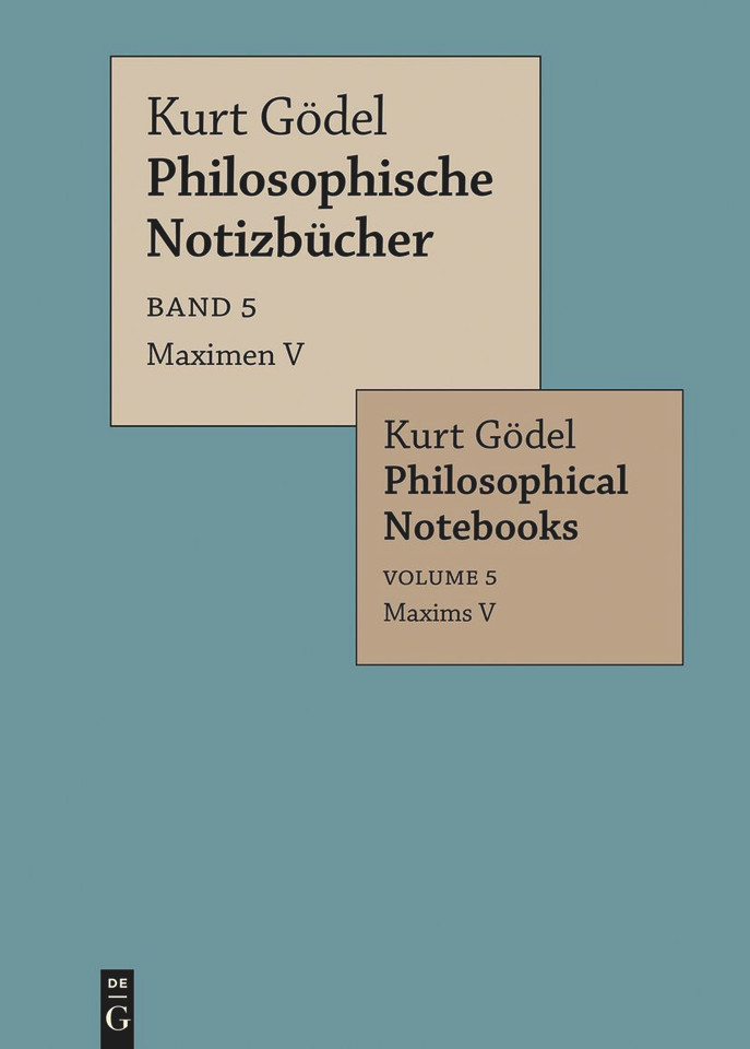 Maximen V / Maxims V book cover by Kurt Gödel