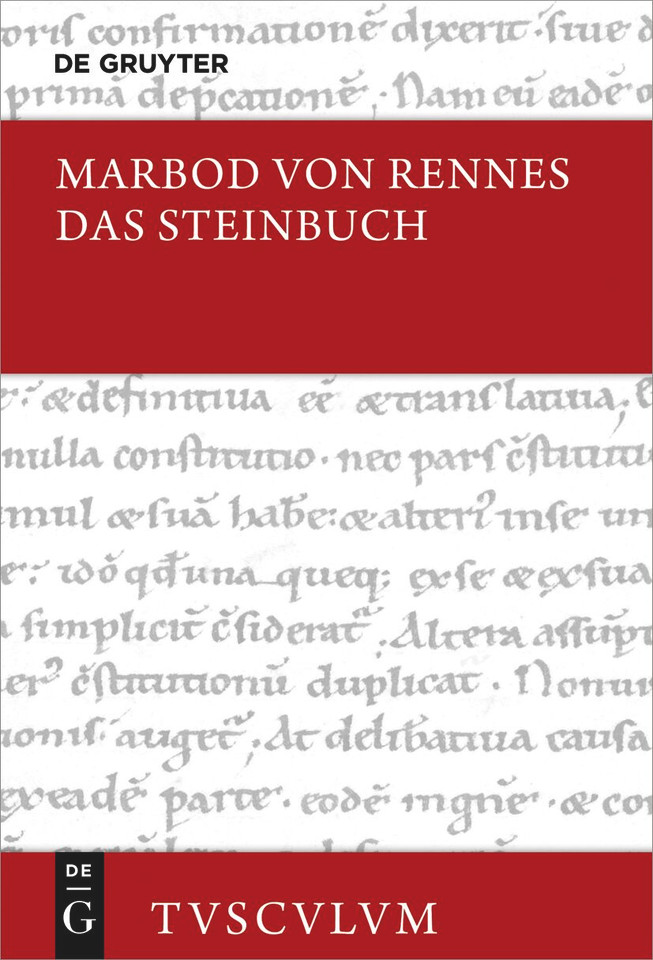 Das Steinbuch: Lateinisch - deutsch (Sammlung Tusculum) book cover by Marbod von Rennes