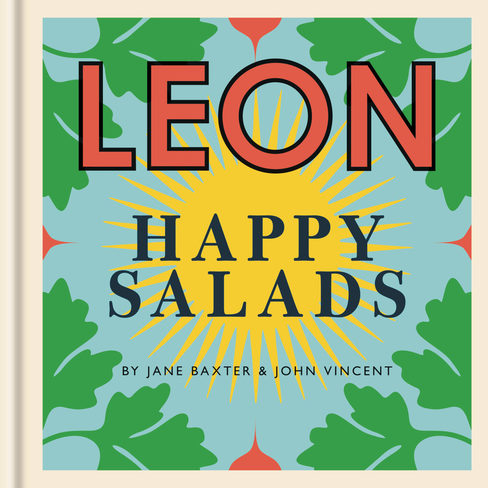 LEON Happy Salads book cover by John Vincent, Jane Baxter