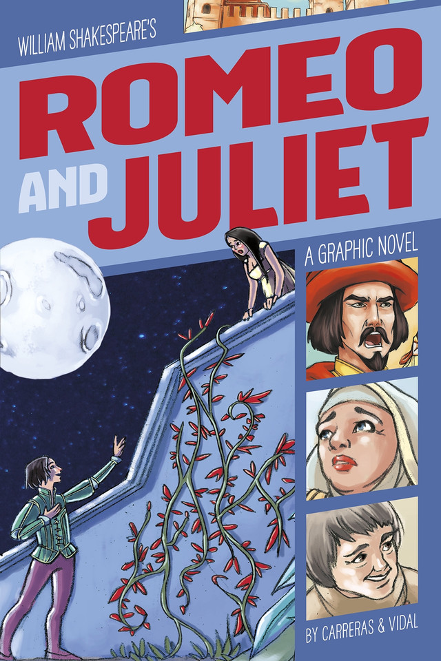 Romeo and Juliet: A Graphic Novel (Classic Fiction) book cover by Hernan Carreras
