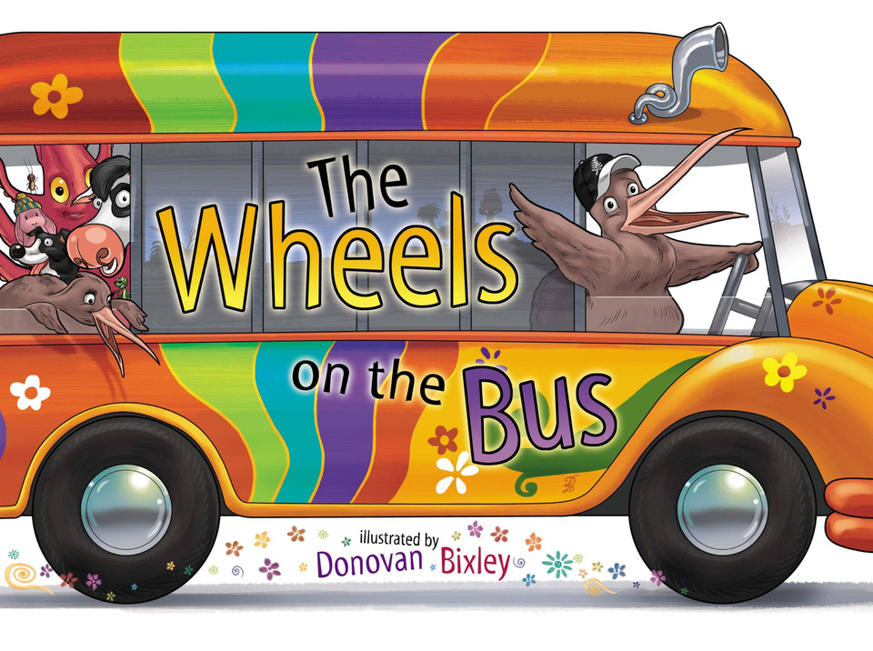 The Wheels on the Bus book cover by Donovan Bixley