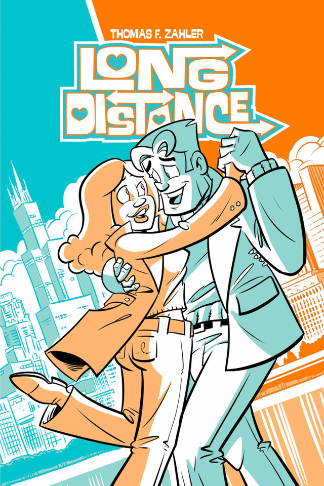 Long Distance book cover by Thom Zahler