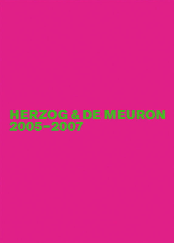 Herzog & de Meuron 2005-2007 book cover by Gerhard Mack