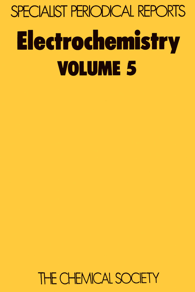 Electrochemistry: Volume 5 book cover by 