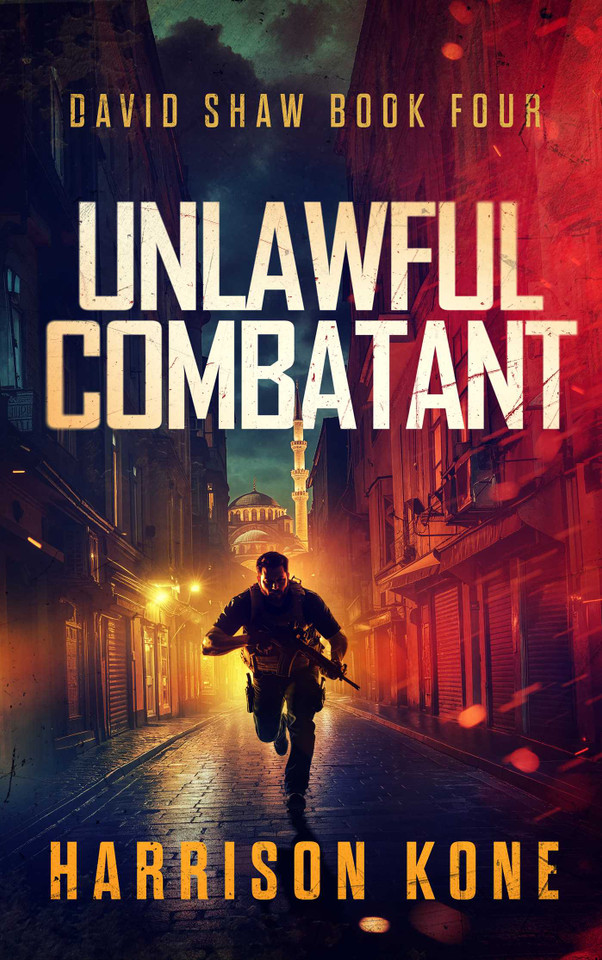 Unlawful Combatant (David Shaw) book cover by Harrison Kone