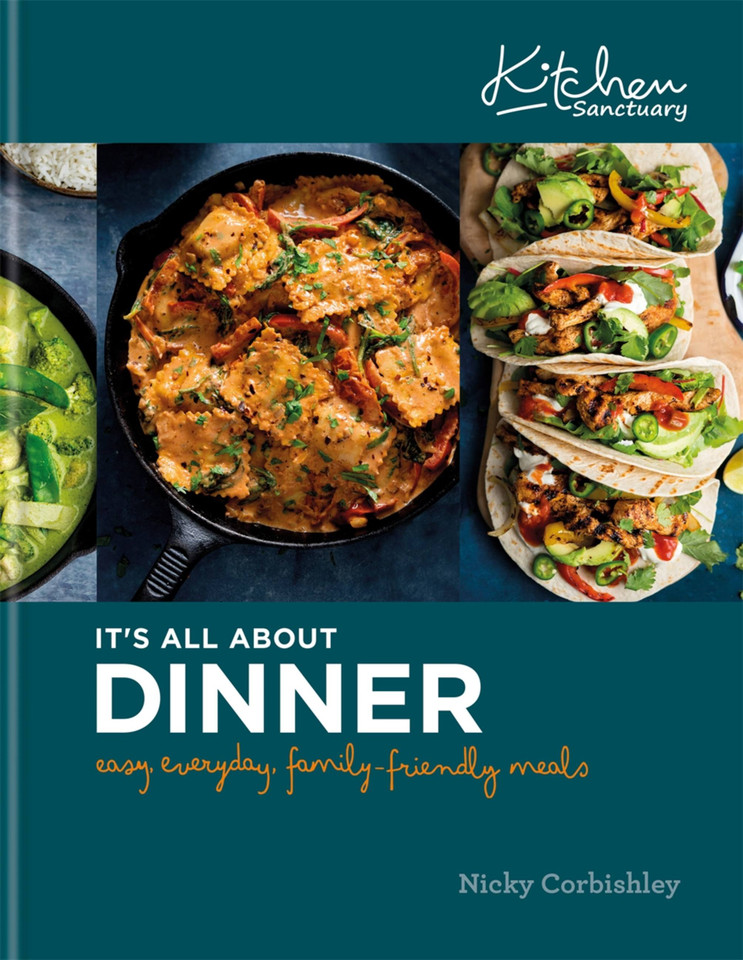 It’s All About Dinner: Easy, everyday, family-friendly meal book cover by Nicky Corbishley