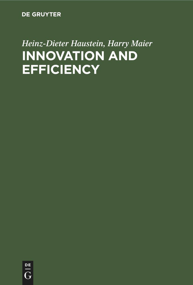 Innovation and Efficiency: Strategies for a Turbulent World book cover by Heinz-Dieter Haustein, Harry Maier