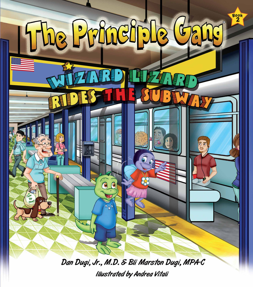 Wizard Lizard Rides the Subway book cover by Dan Dugi, Bli Marston Dugi