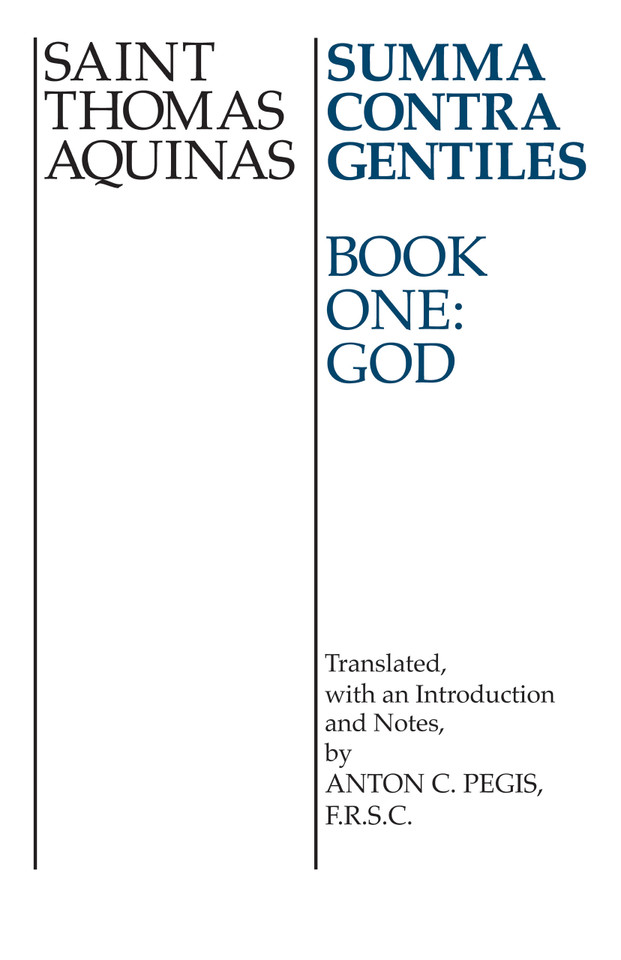 Summa Contra Gentiles: Book One: God book cover by St. Thomas Aquinas