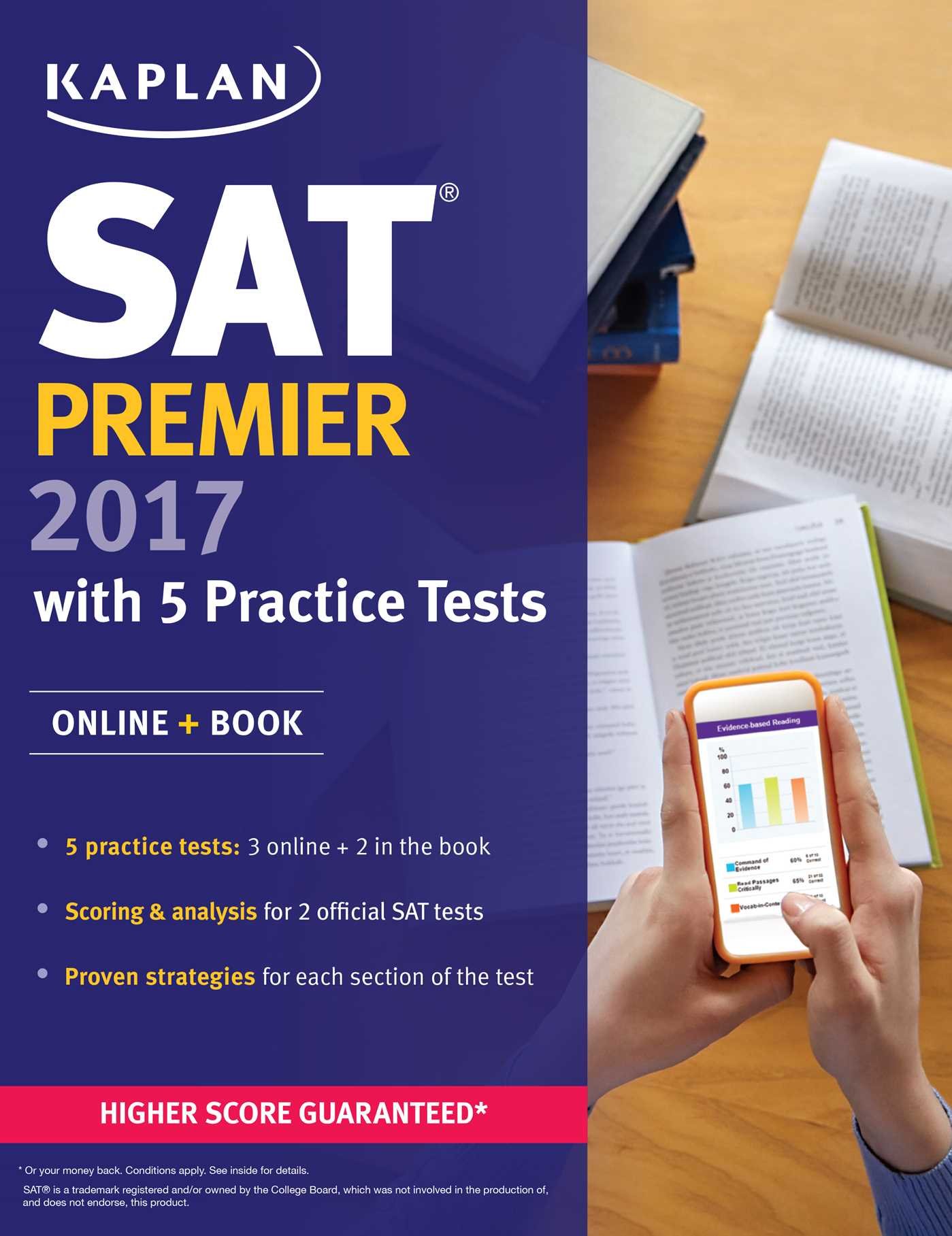SAT Premier 2017 with 5 Practice Tests: Online + Book (Kaplan Test
