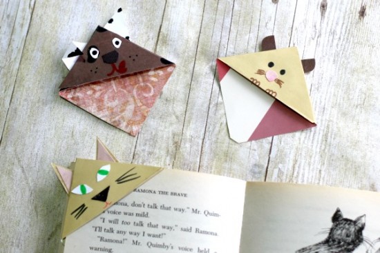 animal bookmarks DIY