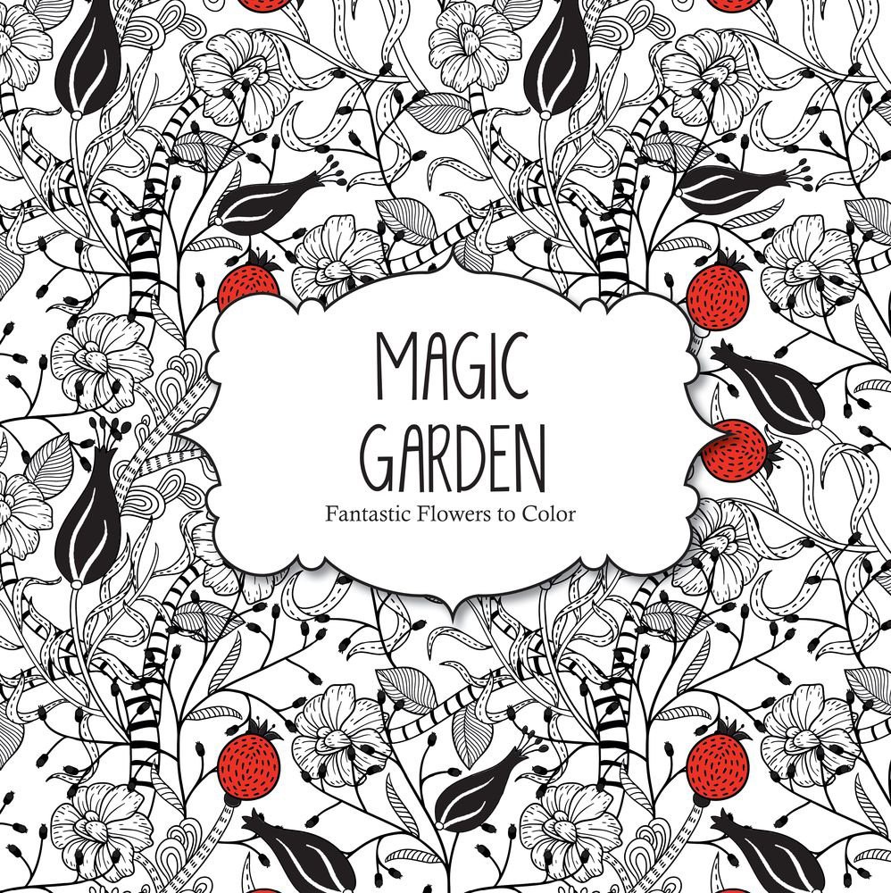 magic garden adult coloring books in bulk