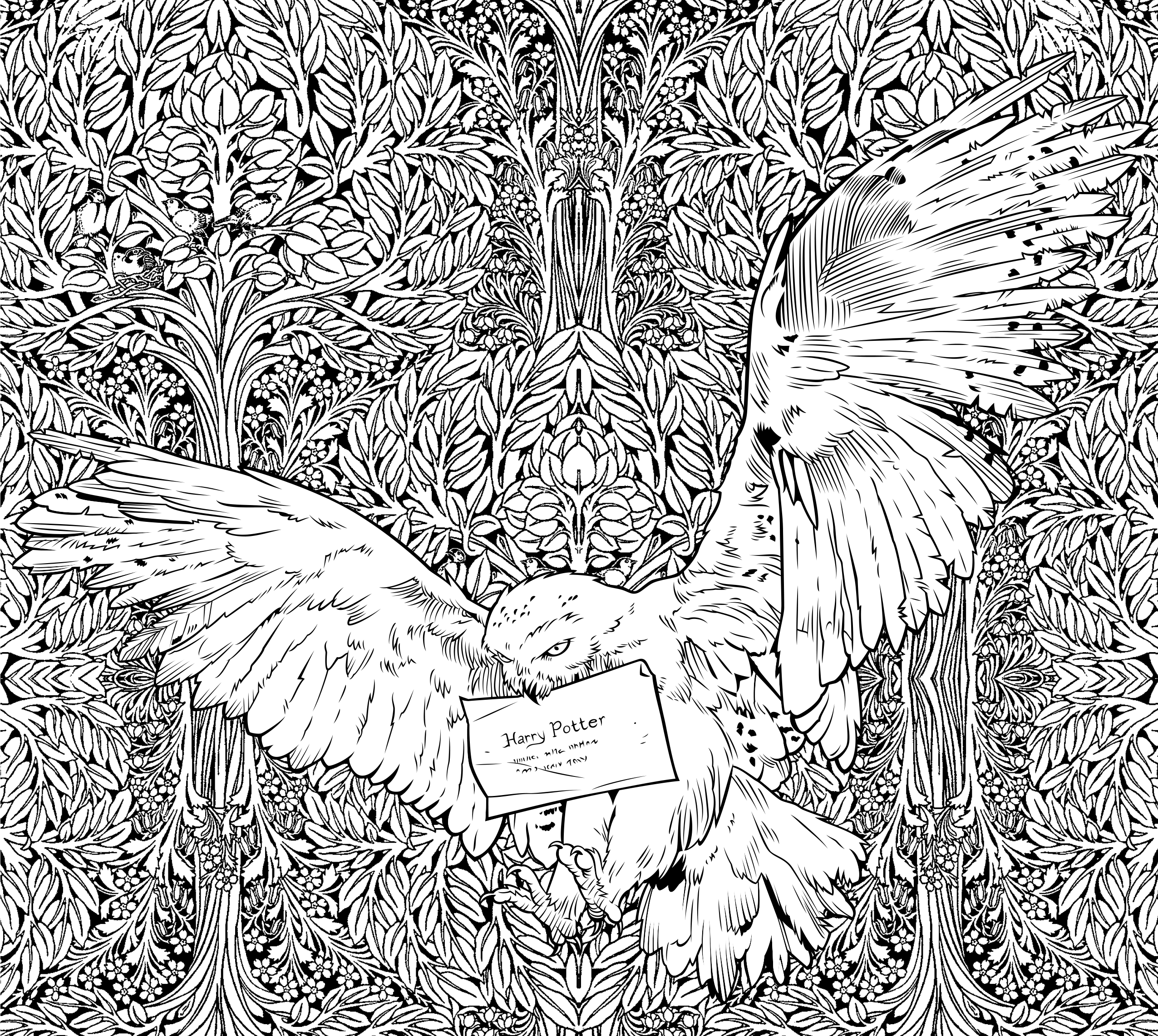 Download Here S A Sneak Peek Of The Upcoming Harry Potter Coloring Book Bookpal