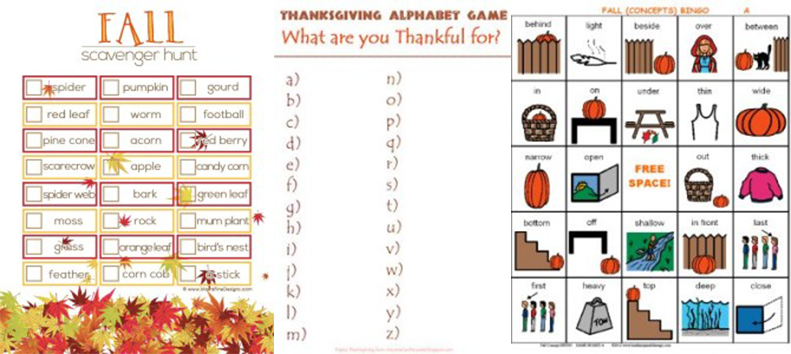 fall themed games and activities