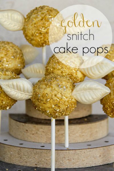 golden snitch cake pops