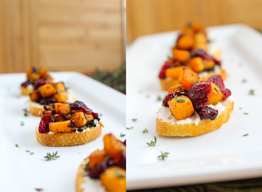 butternut squash goat cheese crostini recipe