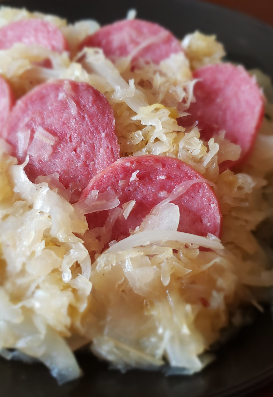 Amazing with sauerkraut and onions.