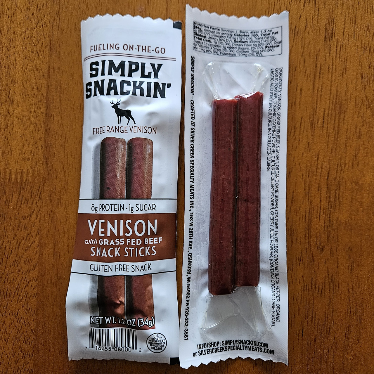 Simply Snackin' Venison with Beef Snack Stick