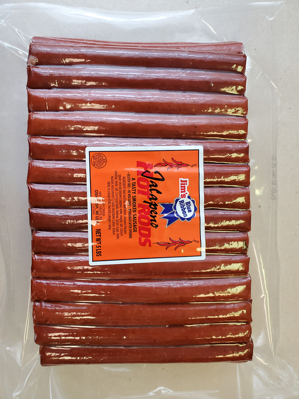 Jim's Blue Ribbon 5 lb Jalapeno Hot Rods
