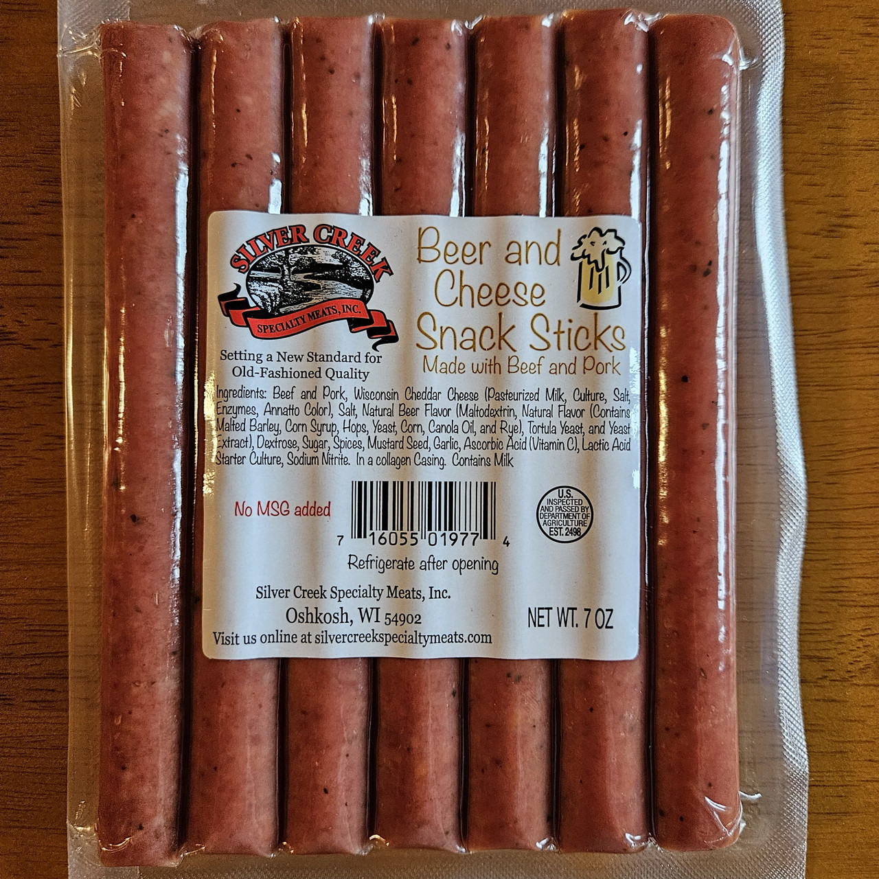 Silver Creek Beer & Cheese Snack Sticks 7 oz. 
