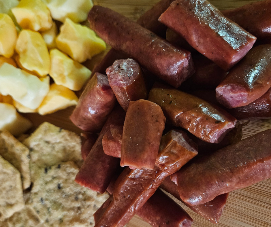 8 oz packs of All Natural Beef Snack Bites, same great product as sticks