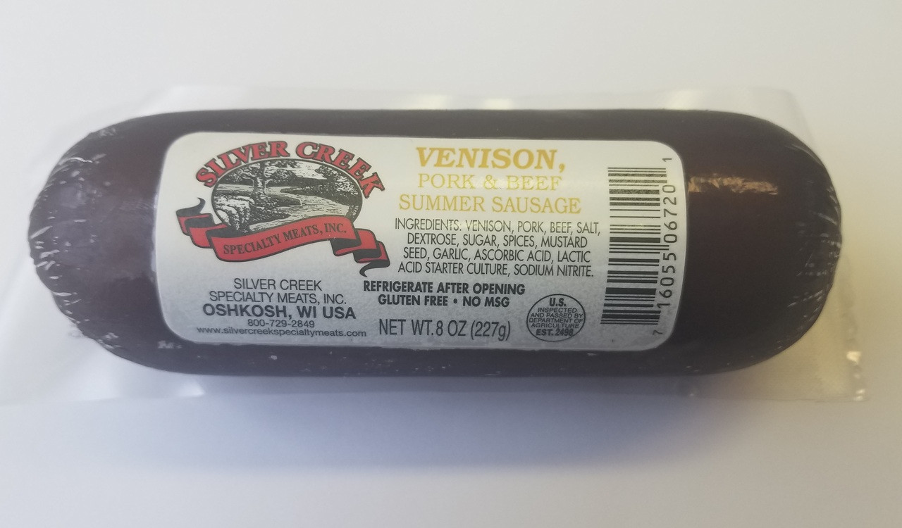 Silver Creek Venison Summer Sausage, 8 oz 1lb 2lb
